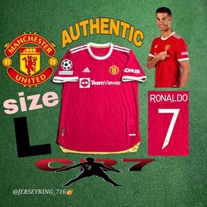 Adidas Manchester United Cristiano Ronaldo #7 2021/22 Authentic Home Jersey UCL